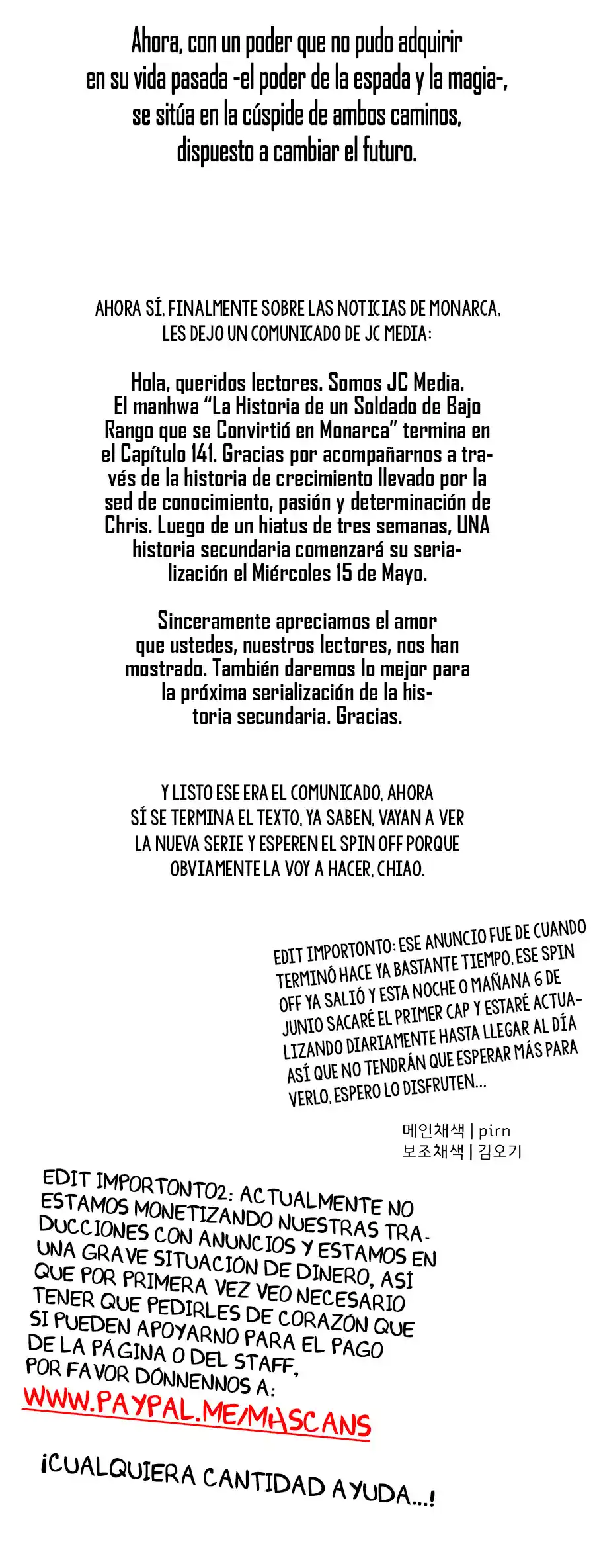 La Historia De Un Soldado De Bajo Rango Que Se Convirtió En Monarca - Capítulo 141.2 - Página 27 - LectorTMOo
