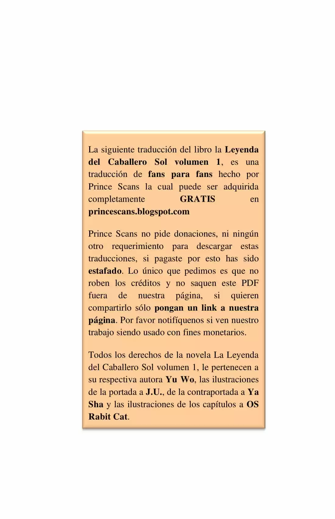 La Leyenda Del Caballero Sol (Novela) (Novela) - Capítulo - Página 2 - LectorTMOo