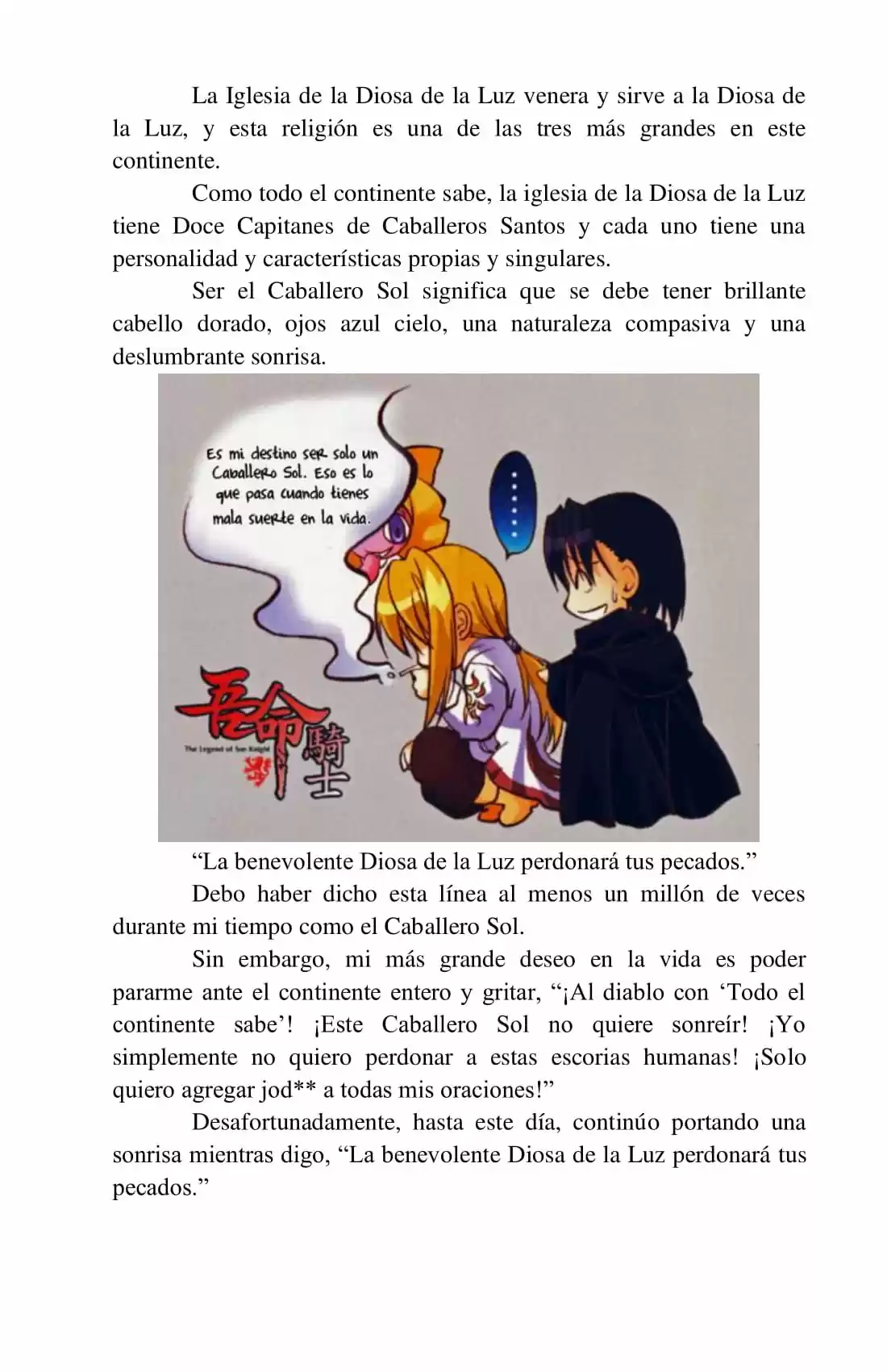 La Leyenda Del Caballero Sol (Novela) (Novela) - Capítulo - Página 5 - LectorTMOo