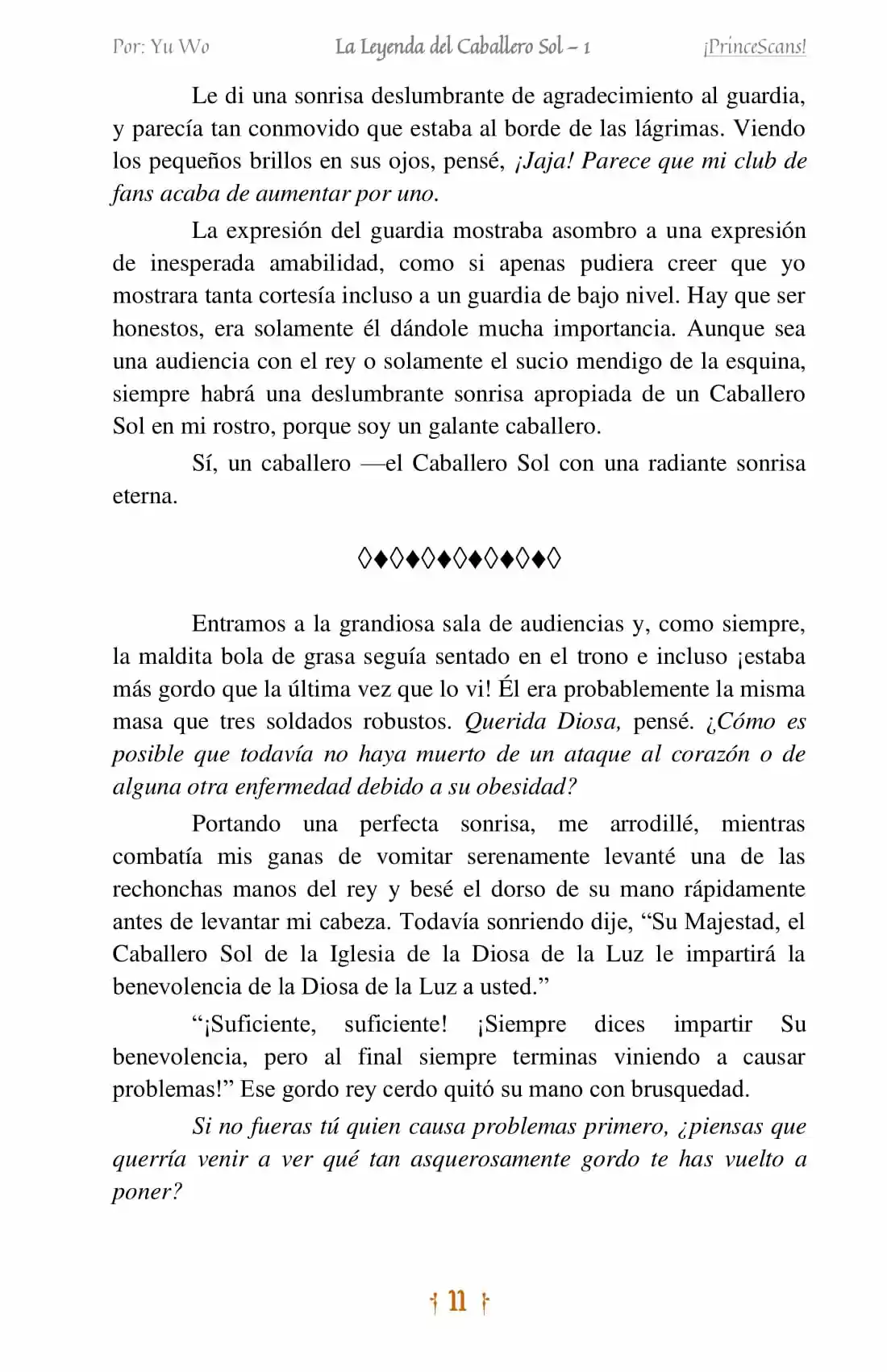 La Leyenda Del Caballero Sol (Novela) (Novela) - Capítulo 1 - Página 8 - LectorTMOo