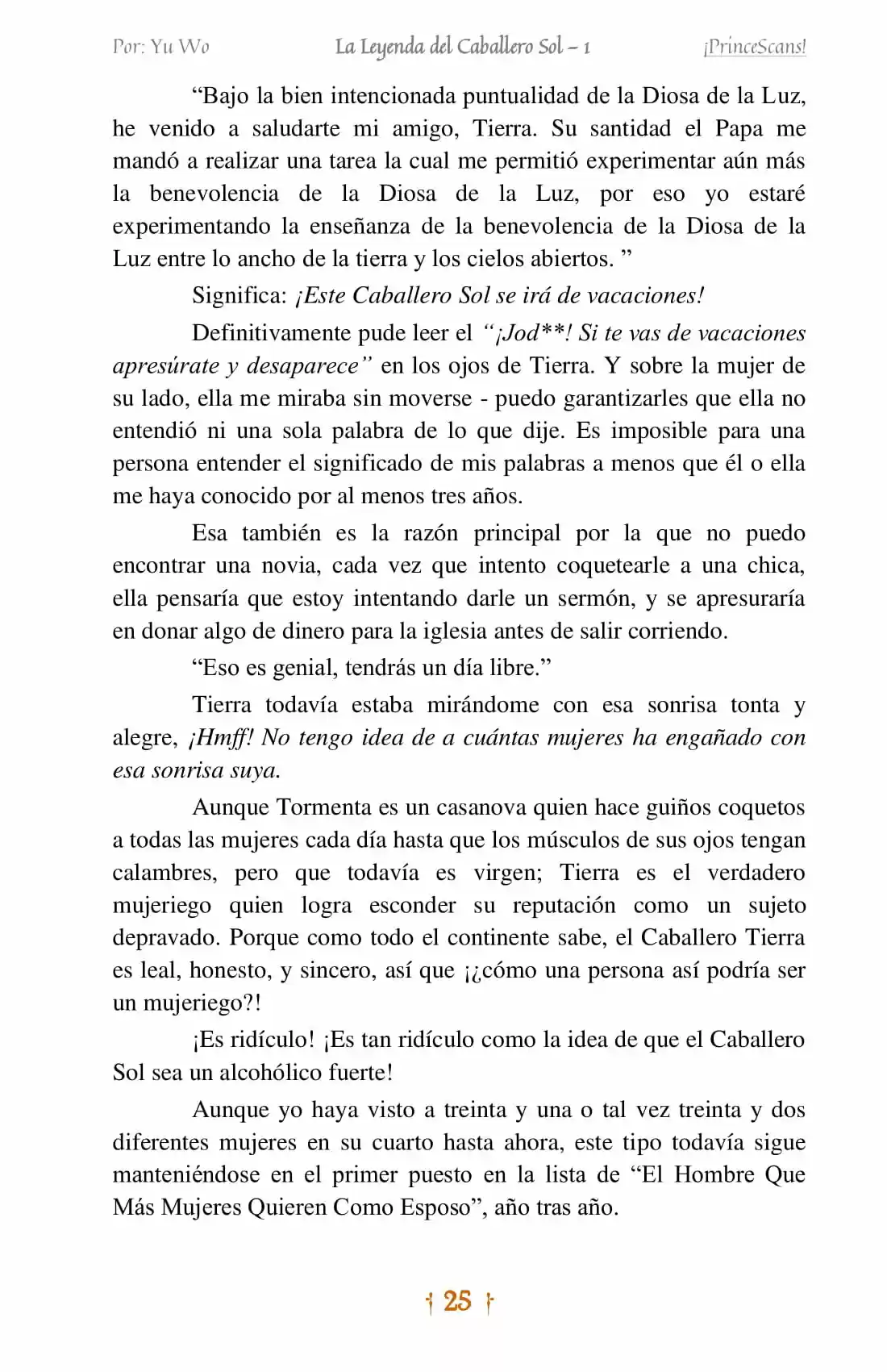 La Leyenda Del Caballero Sol (Novela) (Novela) - Capítulo 2 - Página 8 - LectorTMOo