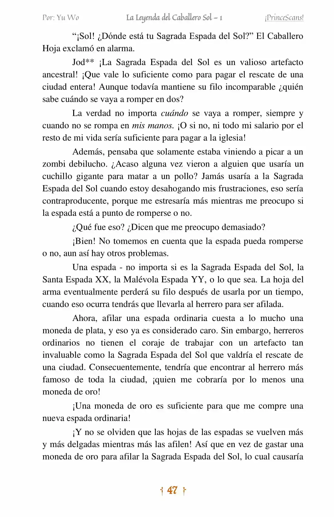 La Leyenda Del Caballero Sol (Novela) (Novela) - Capítulo 3 - Página 8 - LectorTMOo