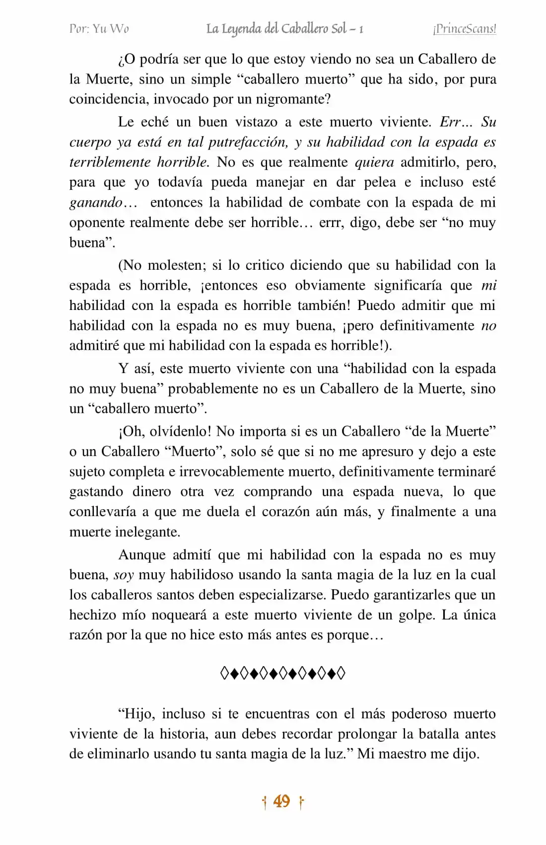 La Leyenda Del Caballero Sol (Novela) (Novela) - Capítulo 3 - Página 10 - LectorTMOo