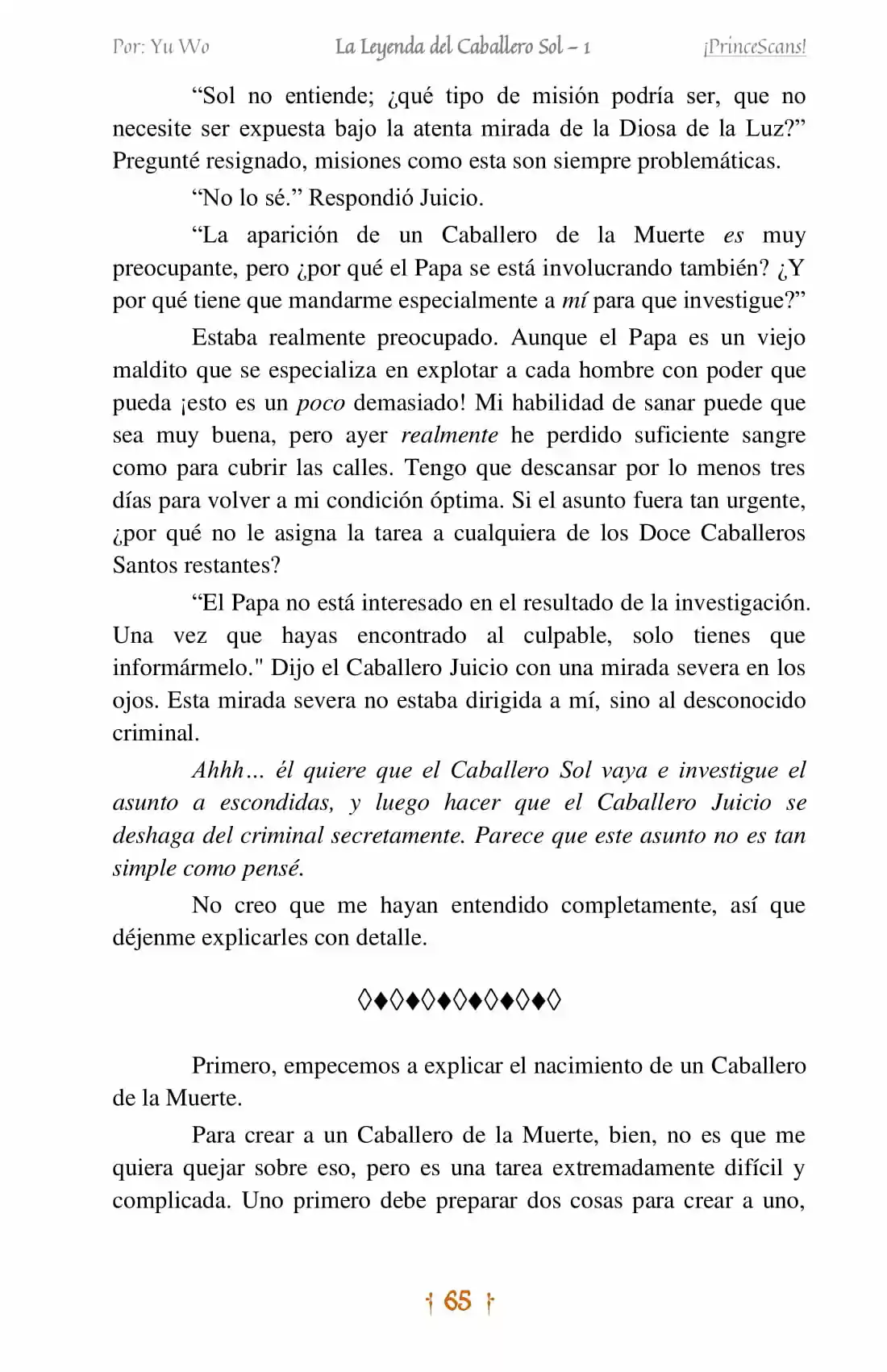 La Leyenda Del Caballero Sol (Novela) (Novela) - Capítulo 4 - Página 6 - LectorTMOo