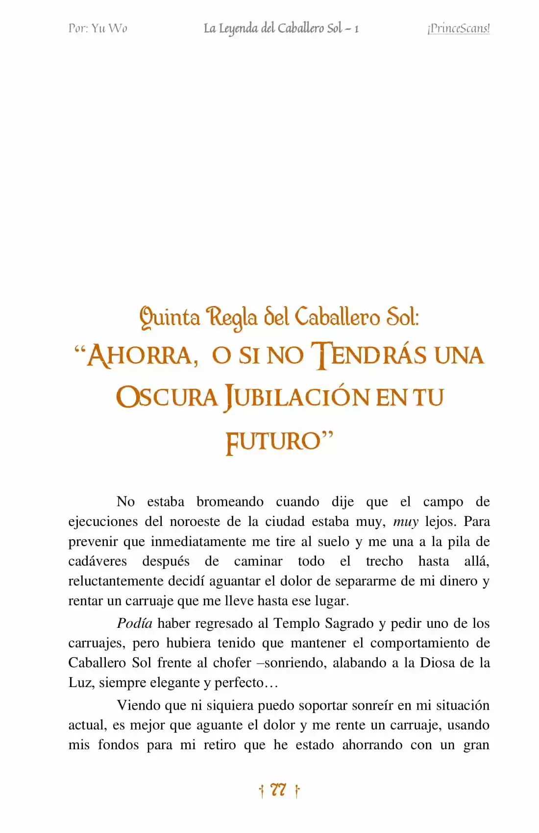 La Leyenda Del Caballero Sol (Novela) (Novela) - Capítulo 5 - Página 3 - LectorTMOo