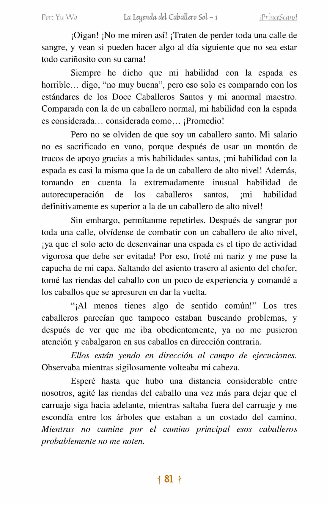 La Leyenda Del Caballero Sol (Novela) (Novela) - Capítulo 5 - Página 7 - LectorTMOo