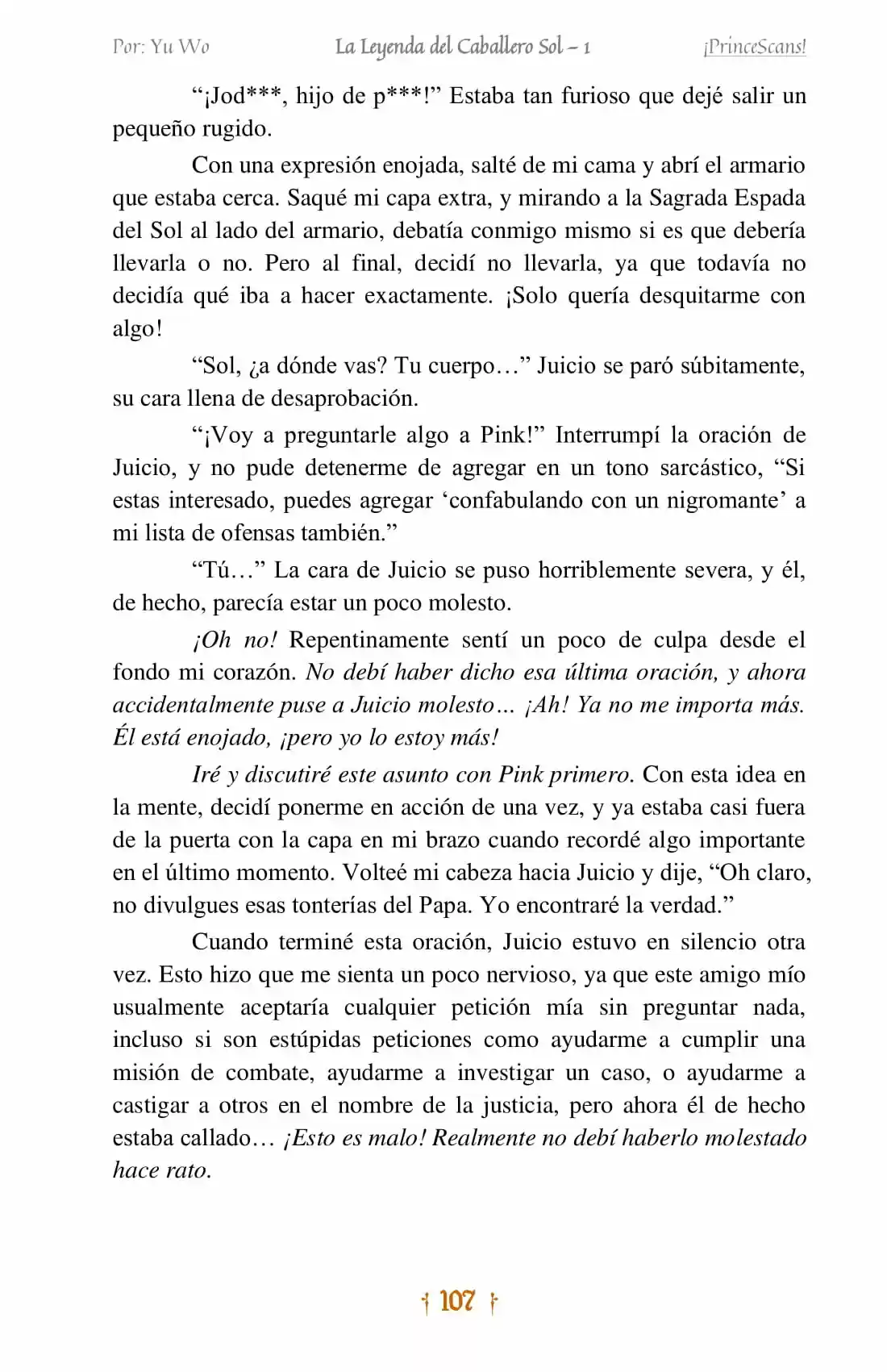 La Leyenda Del Caballero Sol (Novela) (Novela) - Capítulo 6 - Página 11 - LectorTMOo