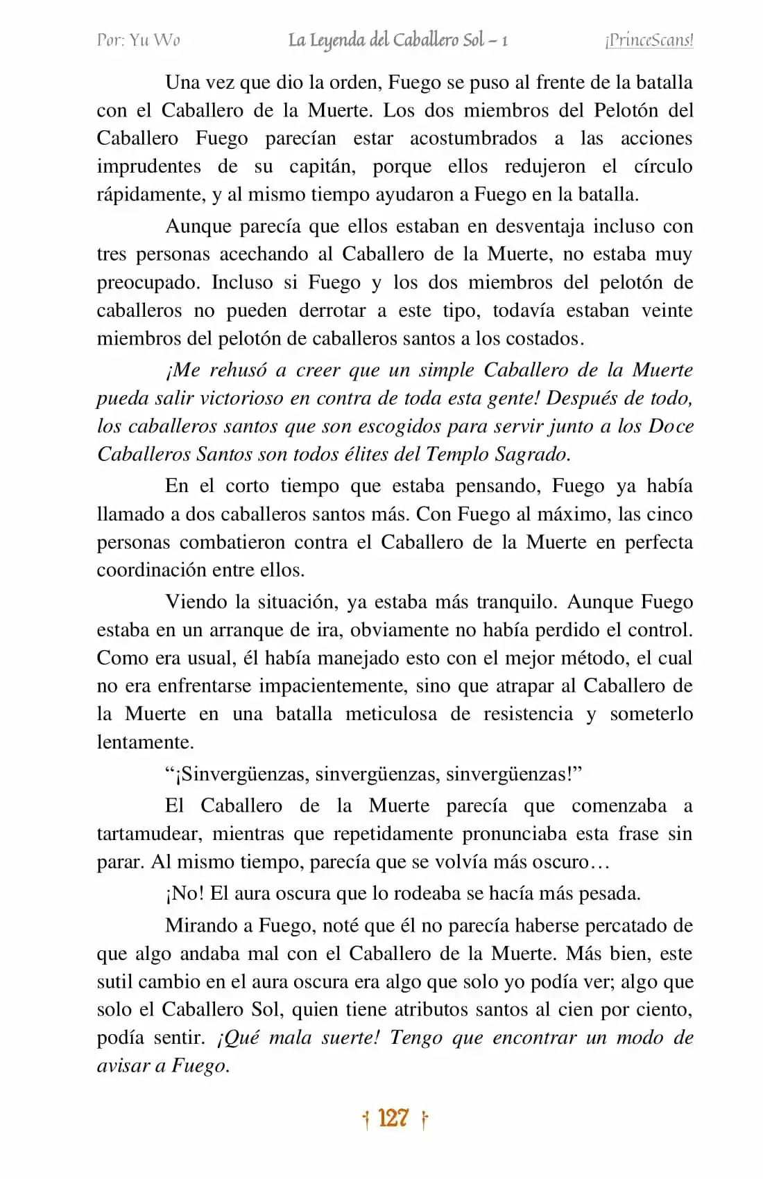 La Leyenda Del Caballero Sol (Novela) (Novela) - Capítulo 7 - Página 11 - LectorTMOo