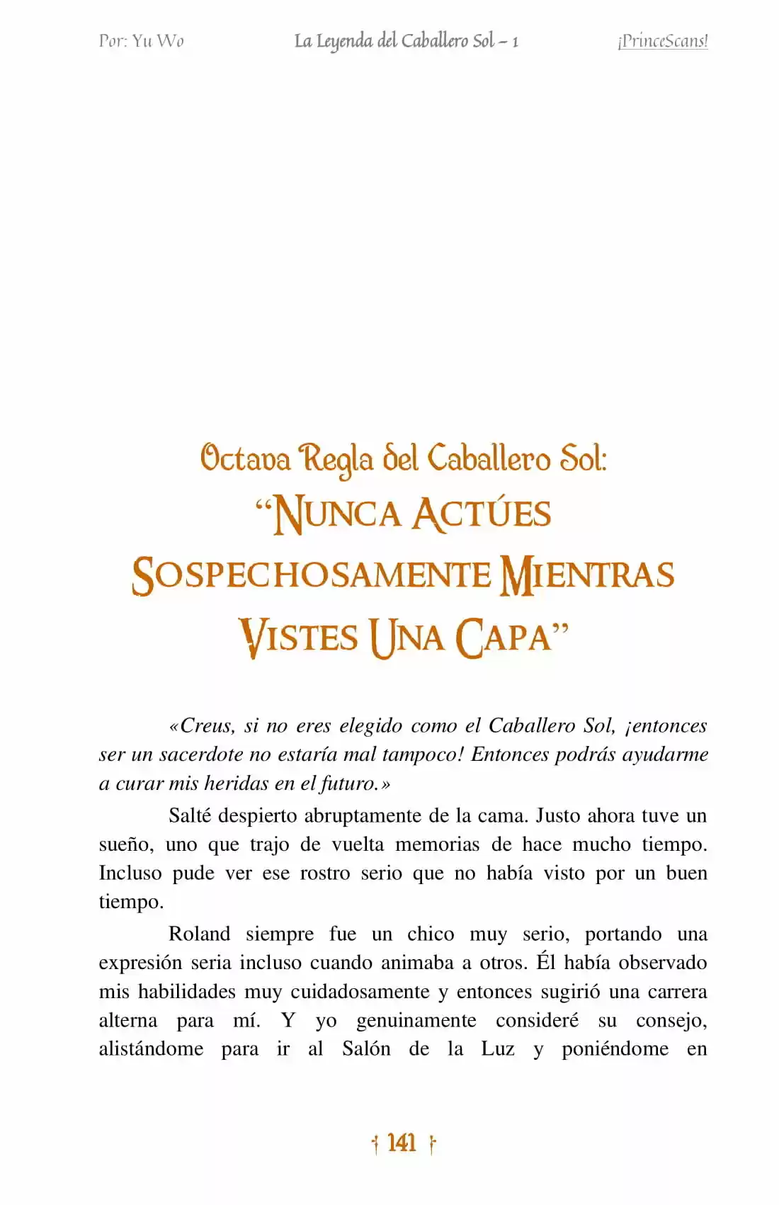 La Leyenda Del Caballero Sol (Novela) (Novela) - Capítulo 8 - Página 3 - LectorTMOo