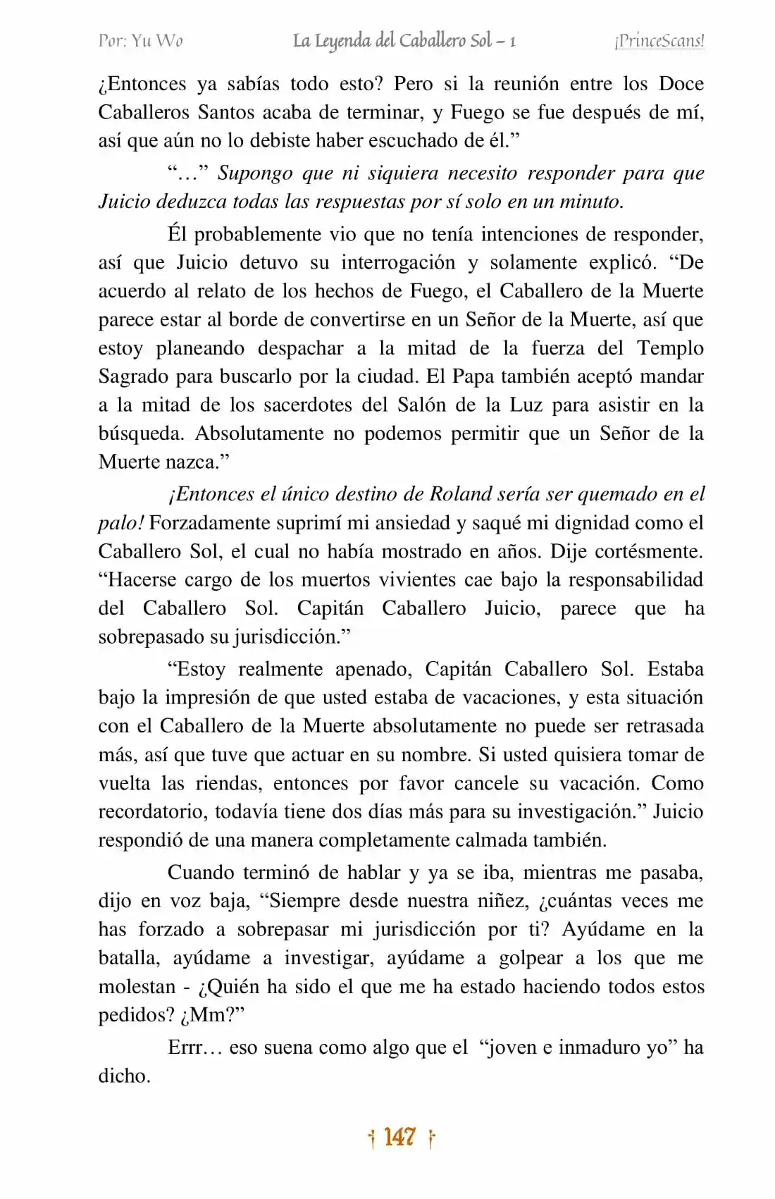 La Leyenda Del Caballero Sol (Novela) (Novela) - Capítulo 8 - Página 9 - LectorTMOo