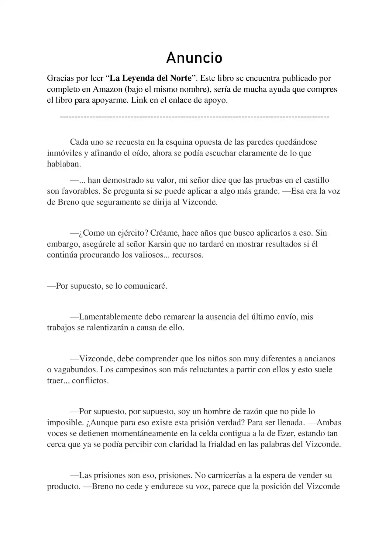 La Leyenda Del Norte (Novela) - Capítulo 119 - Página 1 - LectorTMOo