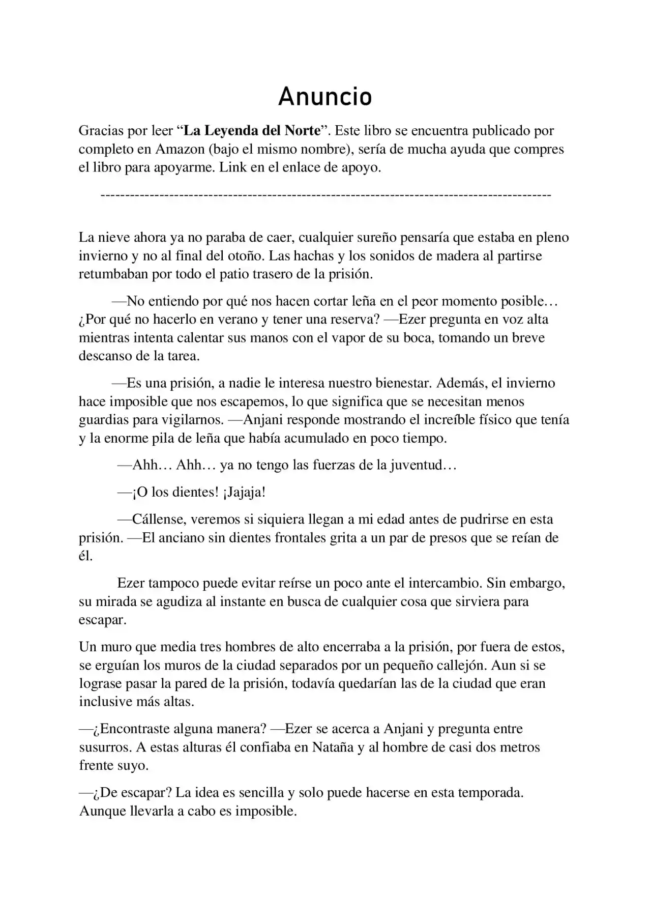 La Leyenda Del Norte (Novela) - Capítulo 121 - Página 1 - LectorTMOo