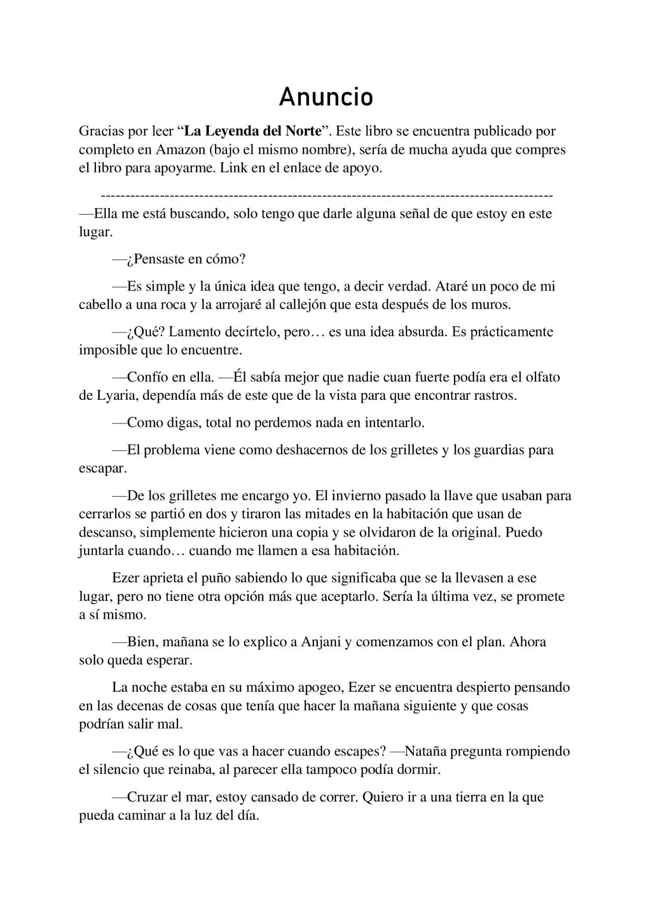 La Leyenda Del Norte (Novela) - Capítulo 122 - Página 1 - LectorTMOo