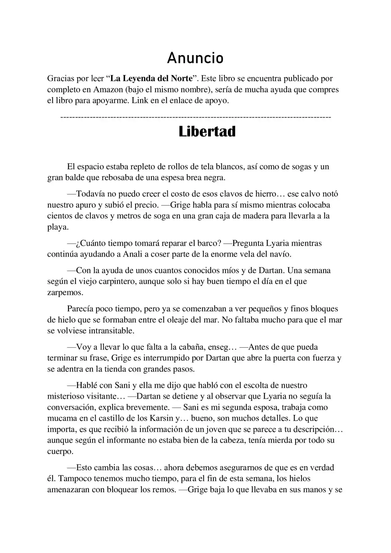 La Leyenda Del Norte (Novela) - Capítulo 123 - Página 1 - LectorTMOo