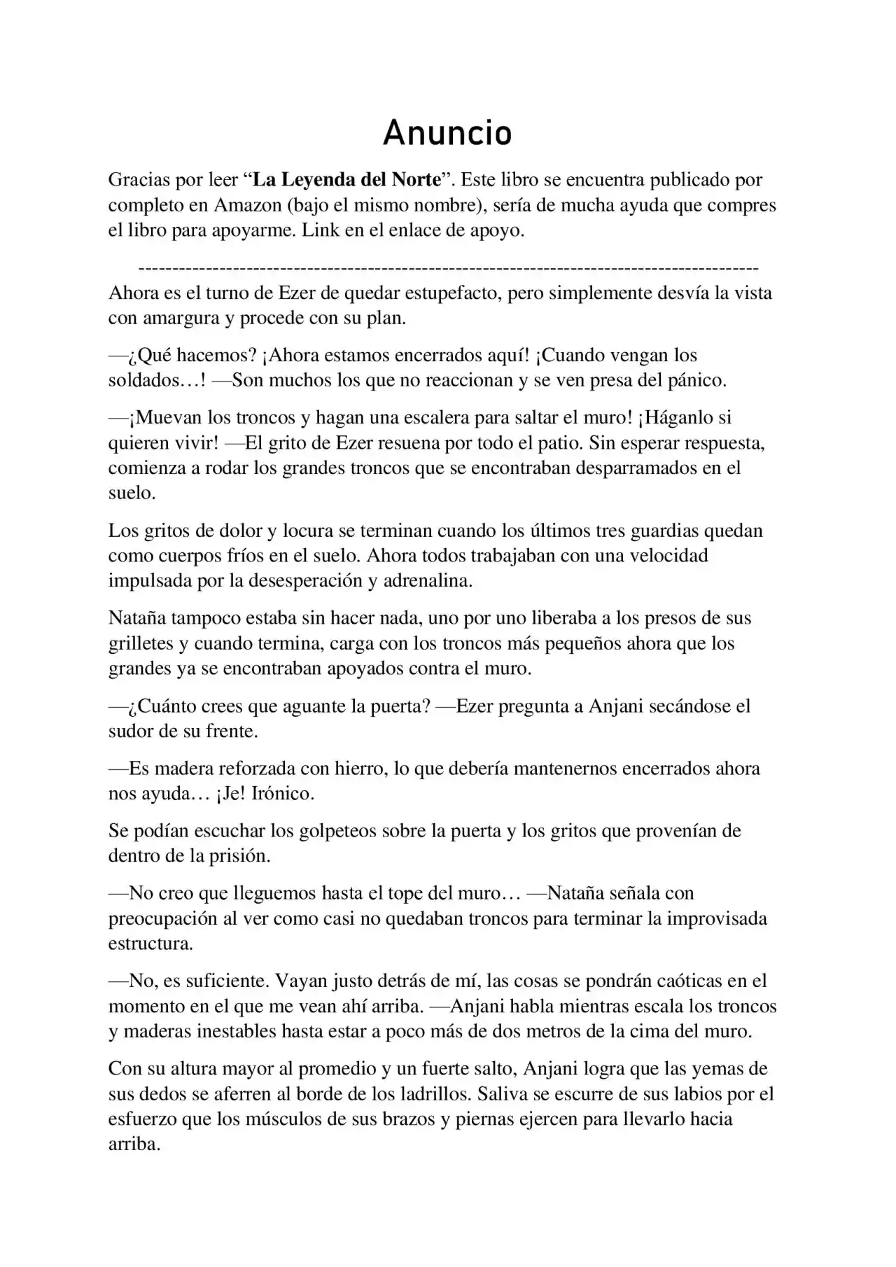 La Leyenda Del Norte (Novela) - Capítulo 125 - Página 1 - LectorTMOo