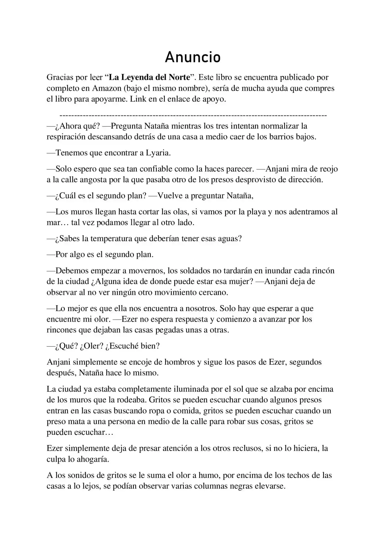La Leyenda Del Norte (Novela) - Capítulo 126 - Página 1 - LectorTMOo