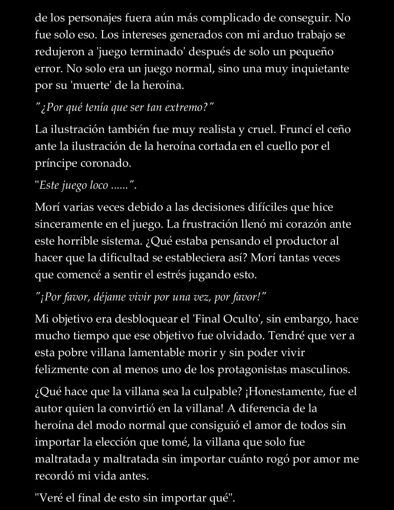LA MUERTE ES EL ÚNICO FINAL PARA LA VILLANA (Novela) - Capítulo 1 - Página 10 - LectorTMOo