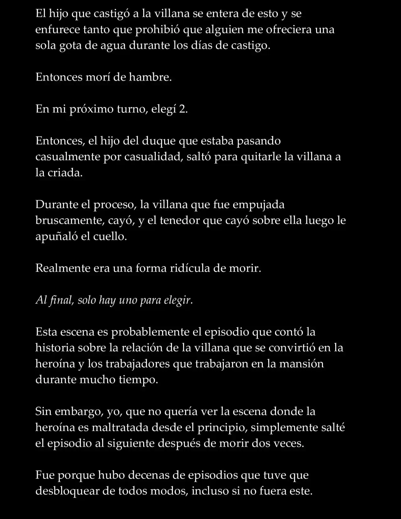 LA MUERTE ES EL ÚNICO FINAL PARA LA VILLANA (Novela) - Capítulo 2 - Página 9 - LectorTMOo