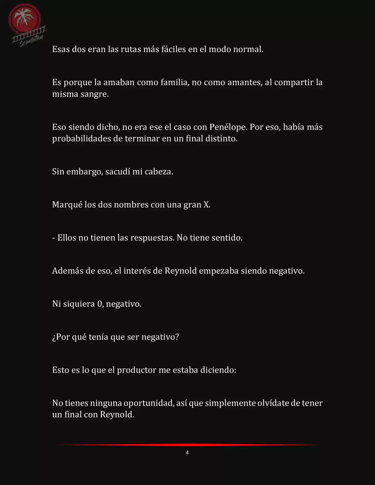 LA MUERTE ES EL ÚNICO FINAL PARA LA VILLANA (Novela) - Capítulo 4 - Página 4 - LectorTMOo