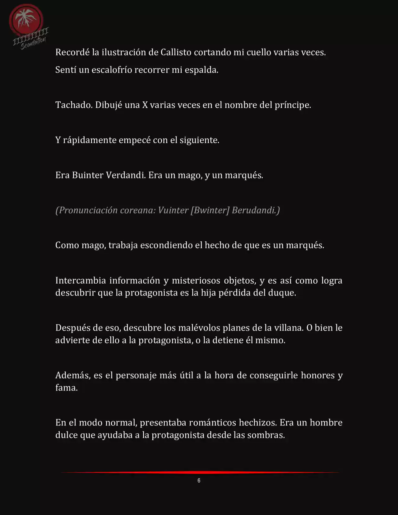 LA MUERTE ES EL ÚNICO FINAL PARA LA VILLANA (Novela) - Capítulo 4 - Página 6 - LectorTMOo