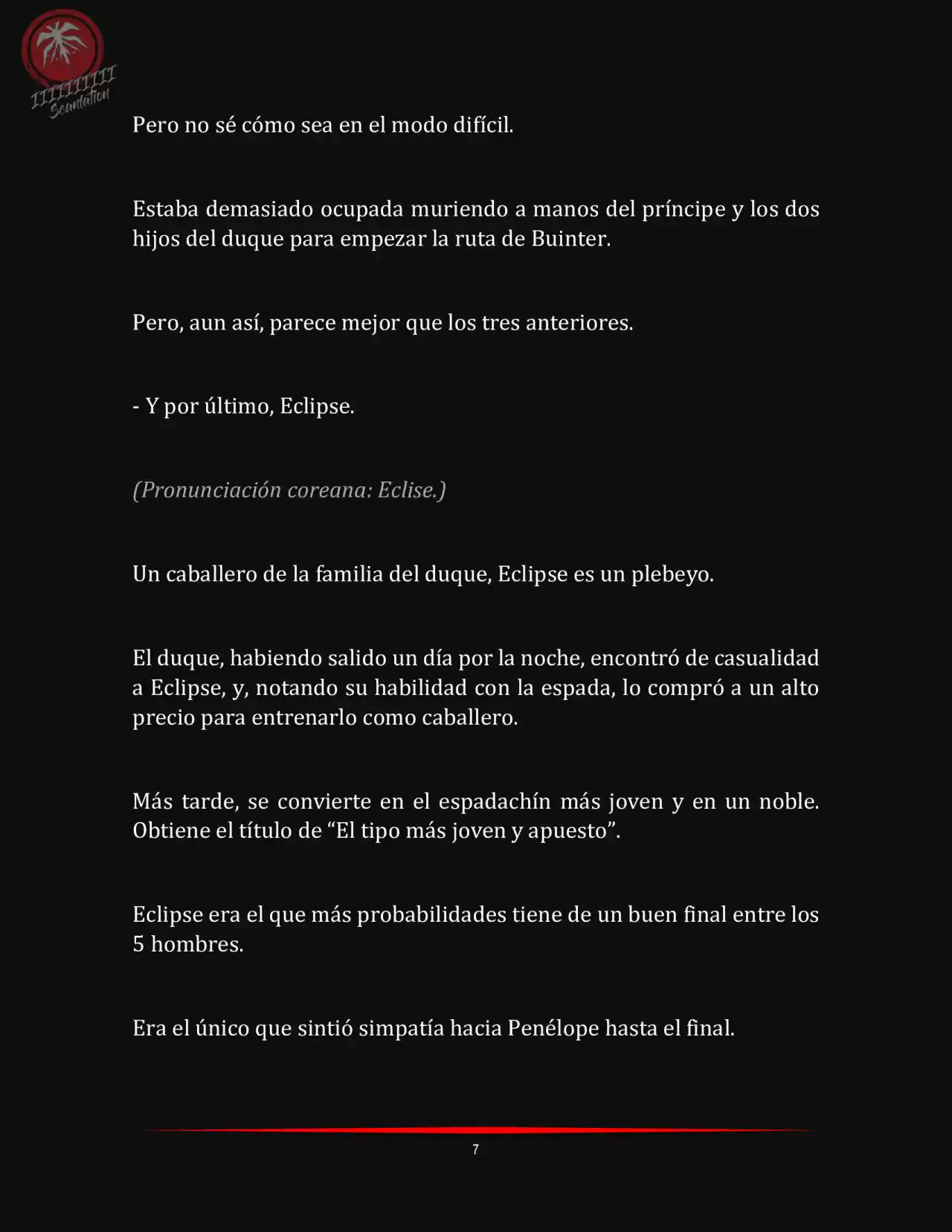 LA MUERTE ES EL ÚNICO FINAL PARA LA VILLANA (Novela) - Capítulo 4 - Página 7 - LectorTMOo