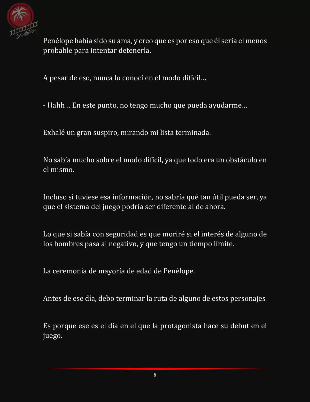 LA MUERTE ES EL ÚNICO FINAL PARA LA VILLANA (Novela) - Capítulo 4 - Página 8 - LectorTMOo