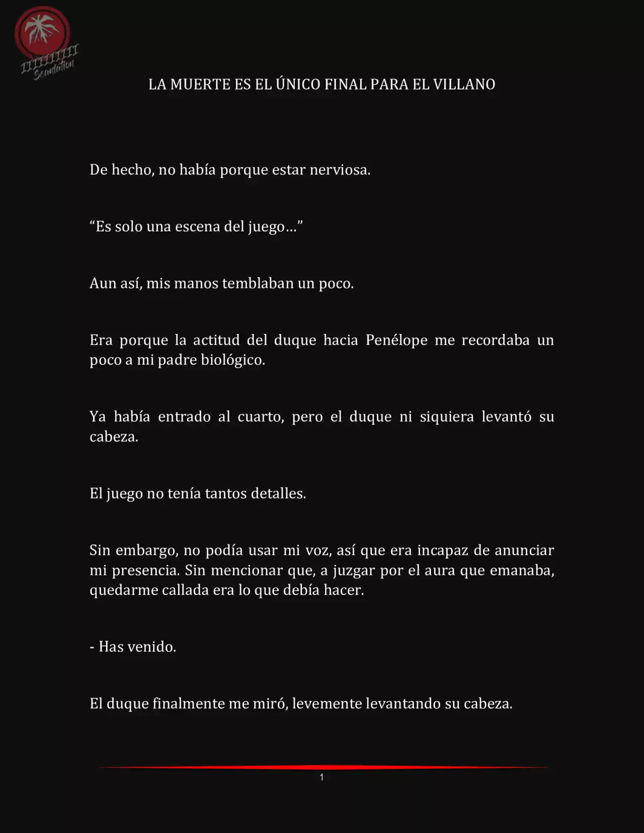 LA MUERTE ES EL ÚNICO FINAL PARA LA VILLANA (Novela) - Capítulo 5 - Página 1 - LectorTMOo