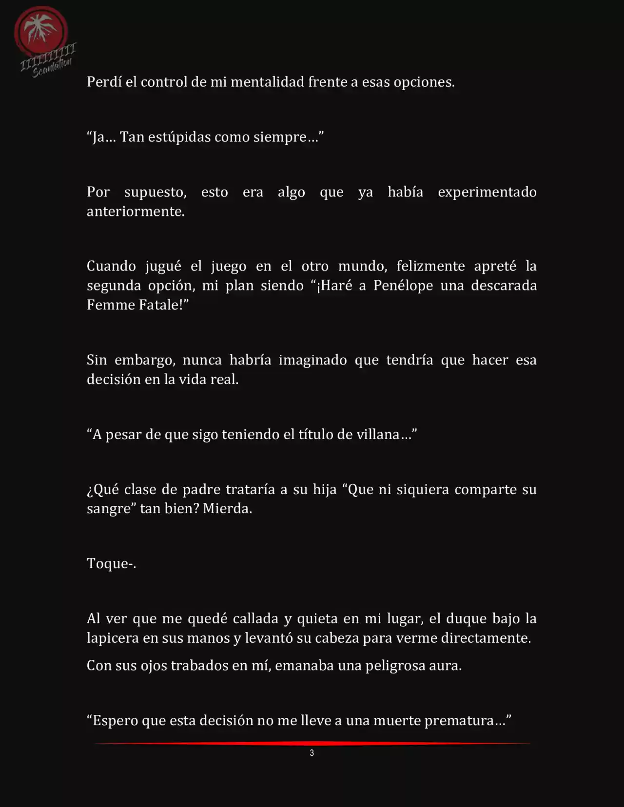 LA MUERTE ES EL ÚNICO FINAL PARA LA VILLANA (Novela) - Capítulo 5 - Página 3 - LectorTMOo
