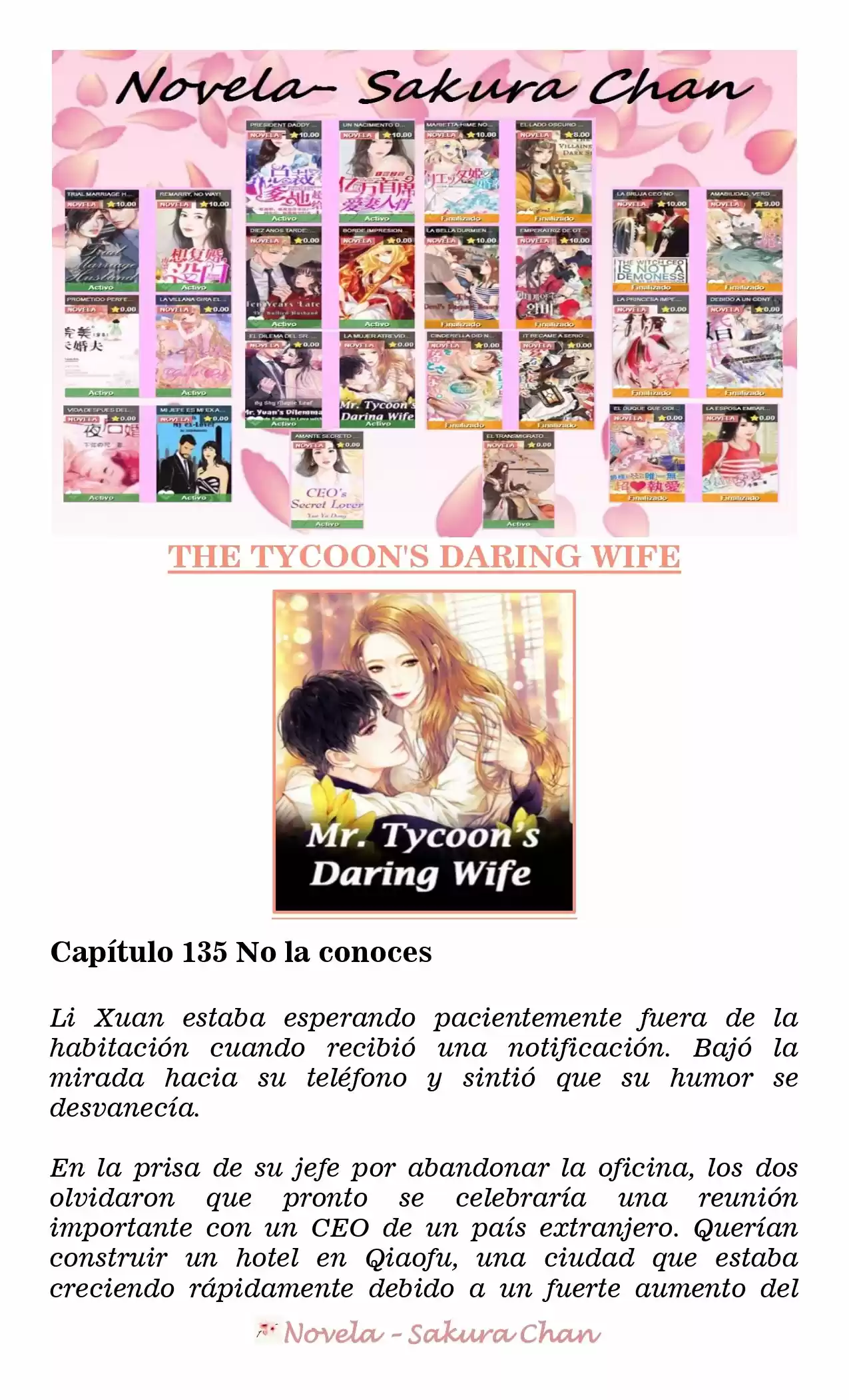 La Mujer Atrevida Del Magnate (Novela) - Capítulo 135 - Página 1 - LectorTMOo