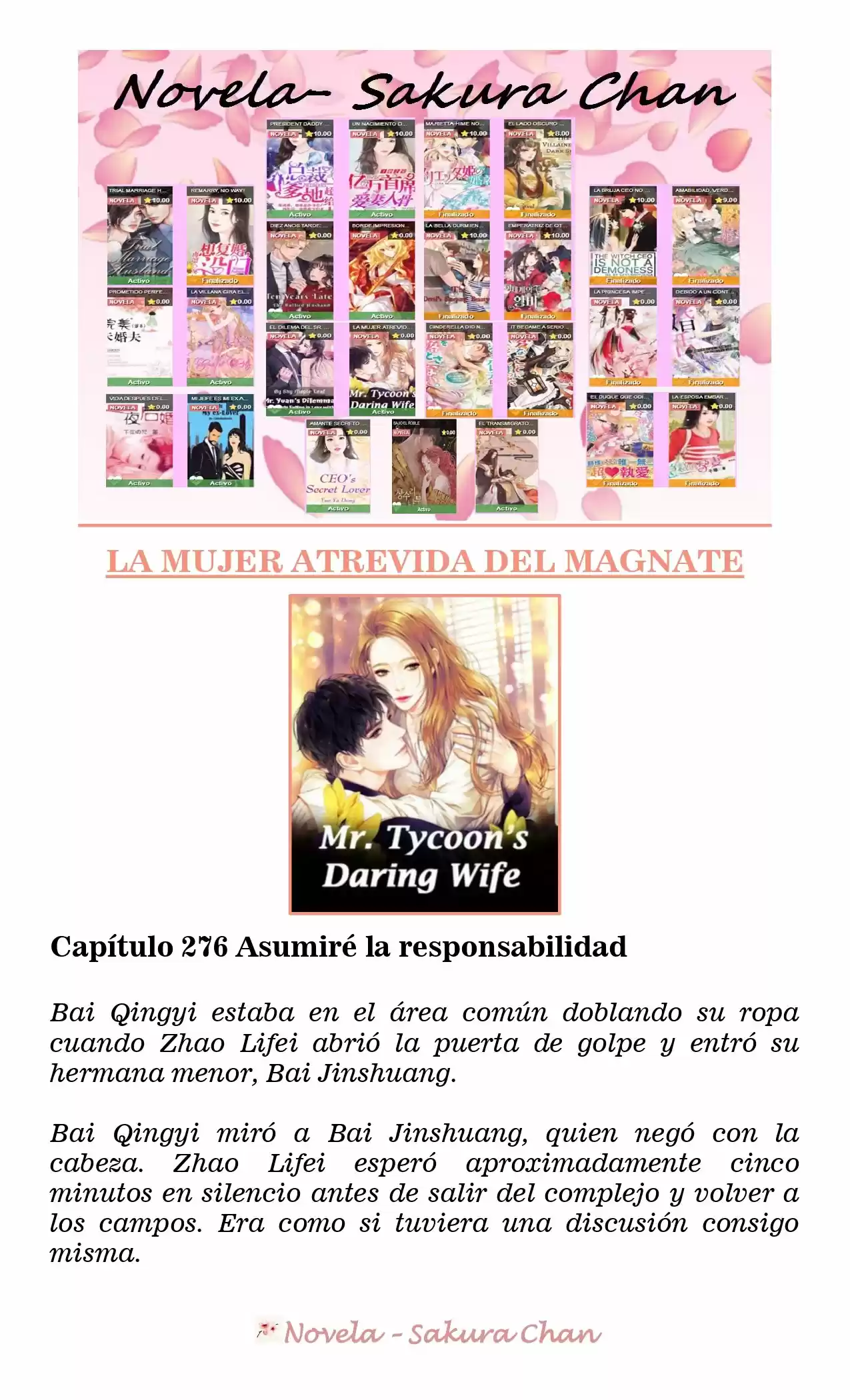 La Mujer Atrevida Del Magnate (Novela) - Capítulo 276 - Página 1 - LectorTMOo