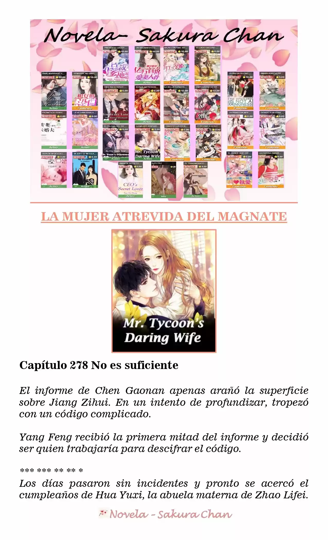 La Mujer Atrevida Del Magnate (Novela) - Capítulo 278 - Página 1 - LectorTMOo