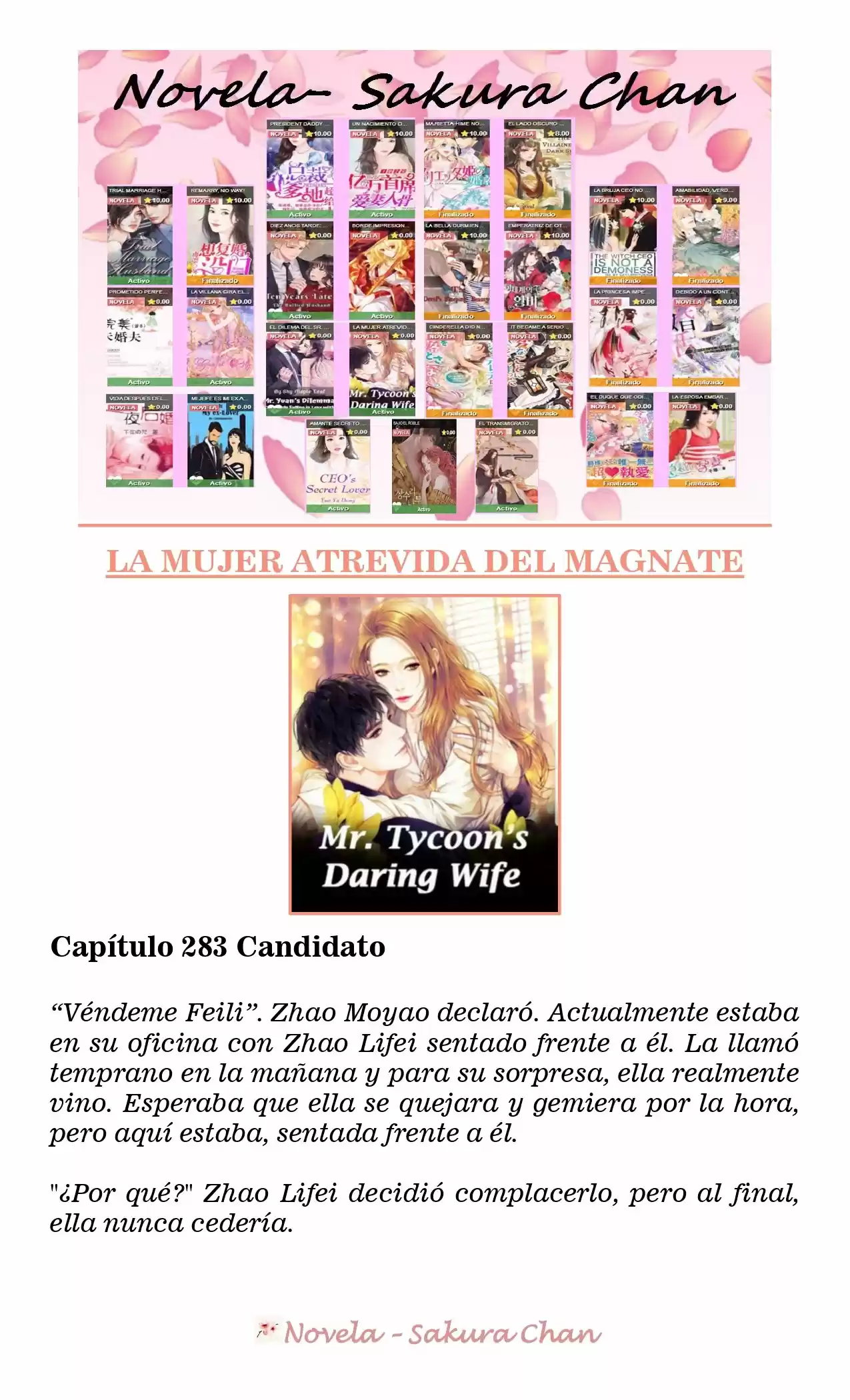 La Mujer Atrevida Del Magnate (Novela) - Capítulo 283 - Página 1 - LectorTMOo