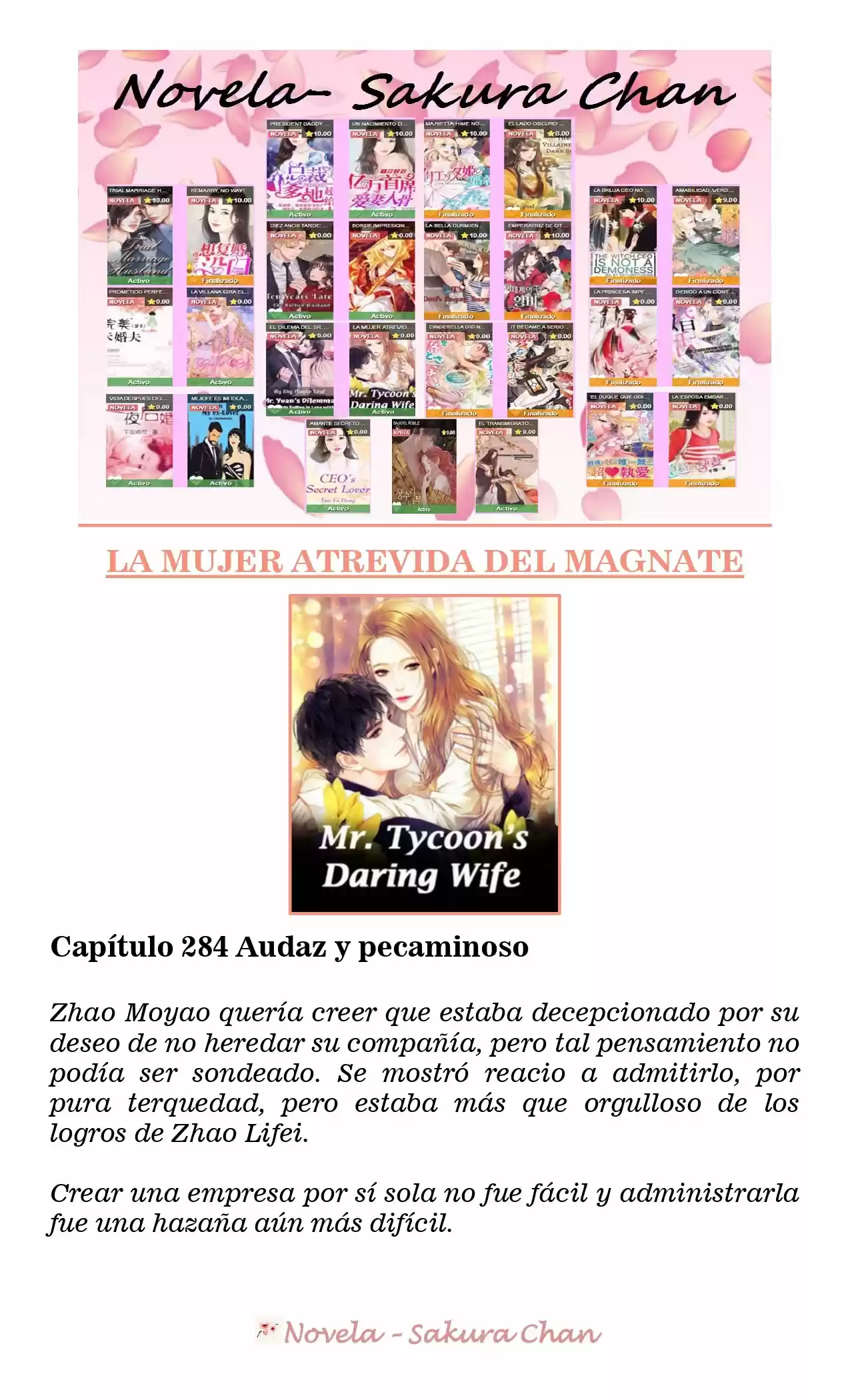 La Mujer Atrevida Del Magnate (Novela) - Capítulo 284 - Página 1 - LectorTMOo