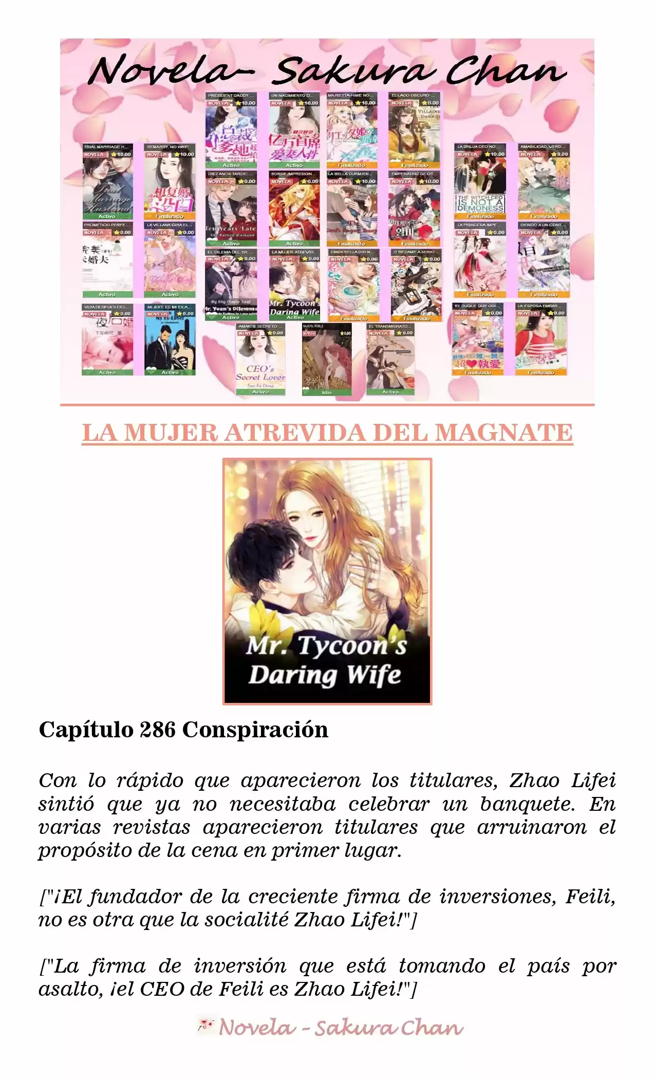 La Mujer Atrevida Del Magnate (Novela) - Capítulo 286 - Página 1 - LectorTMOo