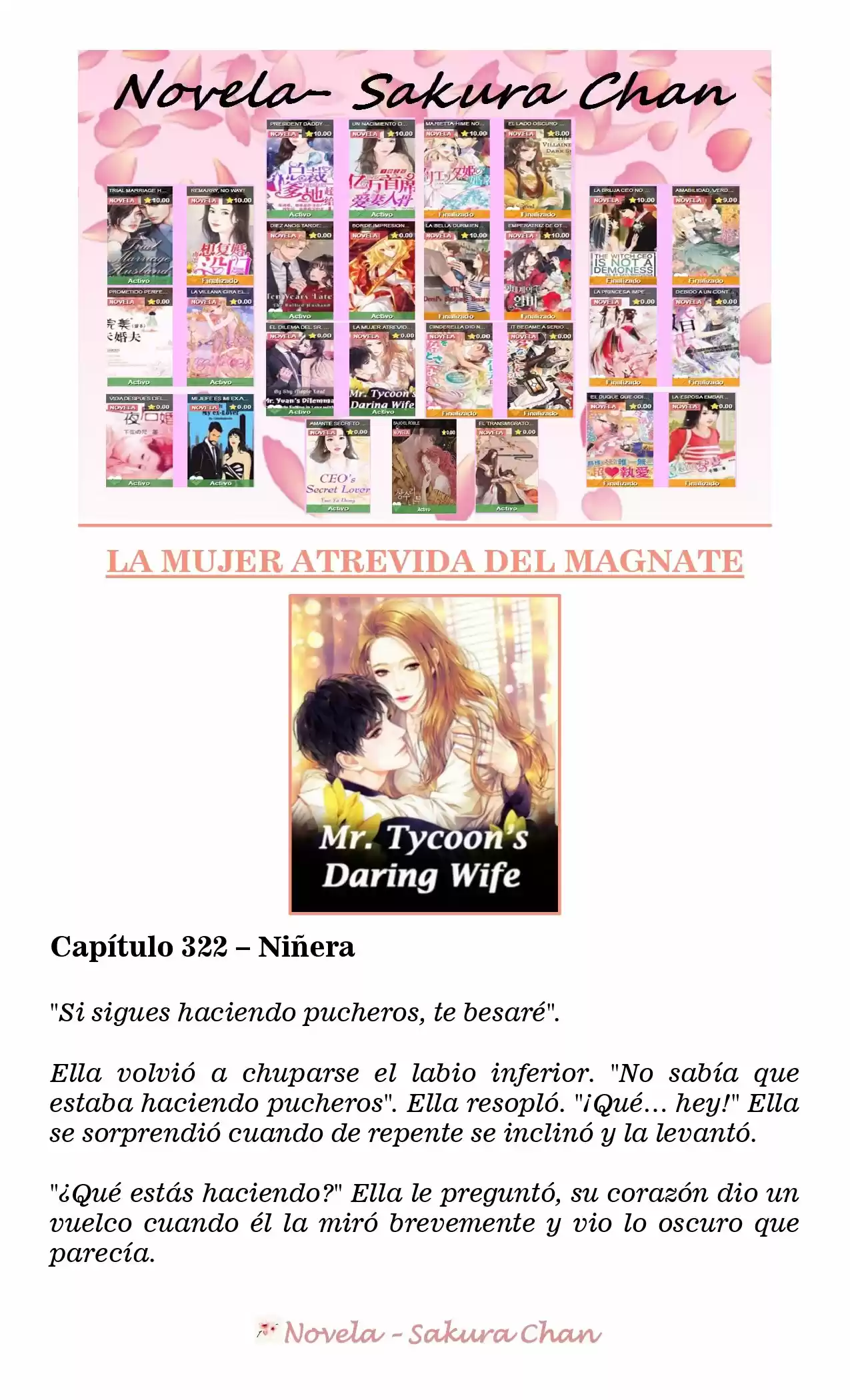 La Mujer Atrevida Del Magnate (Novela) - Capítulo 322 - Página 1 - LectorTMOo
