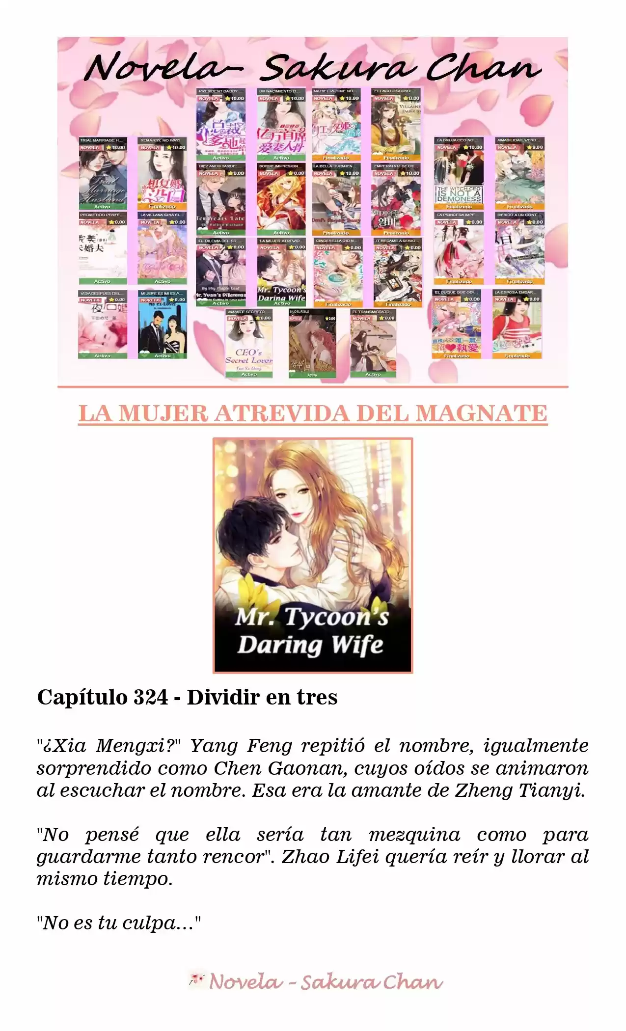 La Mujer Atrevida Del Magnate (Novela) - Capítulo 324 - Página 1 - LectorTMOo