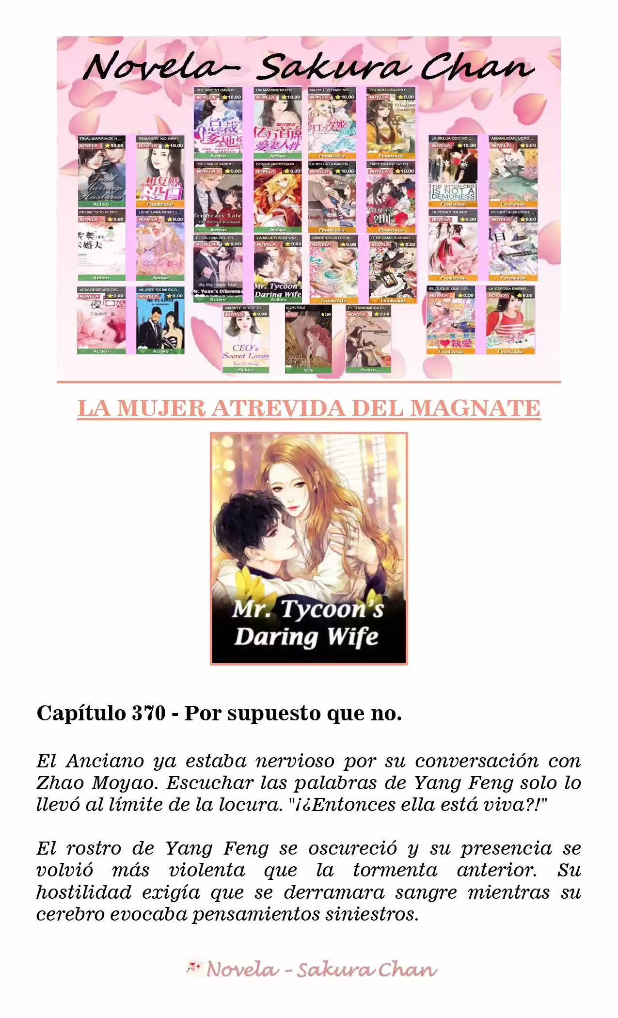 La Mujer Atrevida Del Magnate (Novela) - Capítulo 370 - Página 1 - LectorTMOo