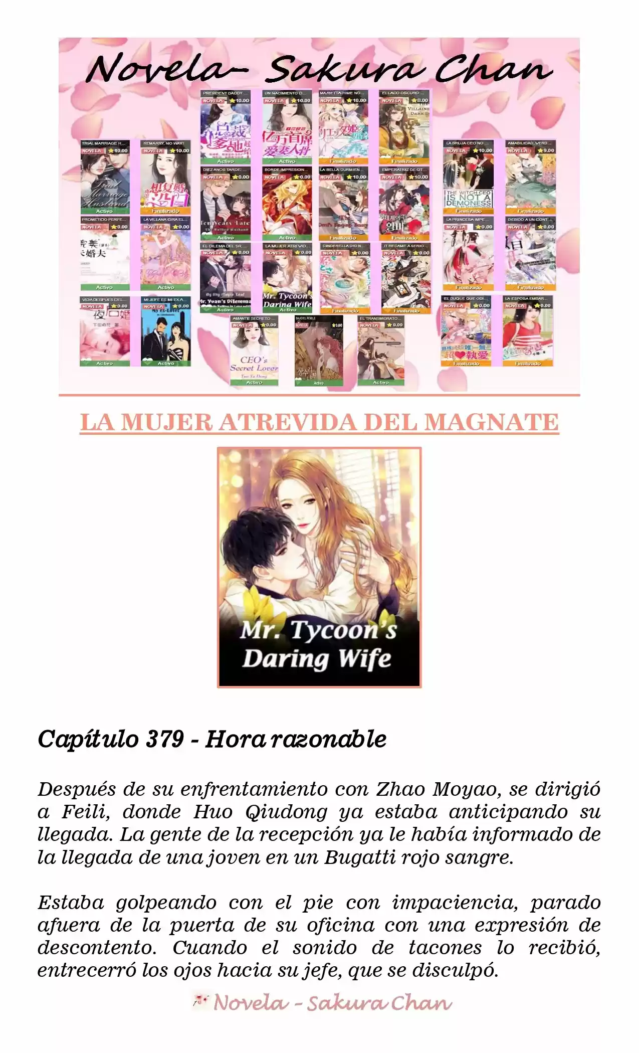 La Mujer Atrevida Del Magnate (Novela) - Capítulo 379 - Página 1 - LectorTMOo