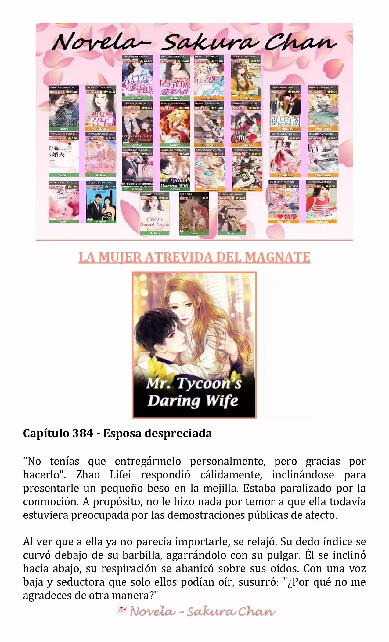 La Mujer Atrevida Del Magnate (Novela) - Capítulo 384 - Página 1 - LectorTMOo