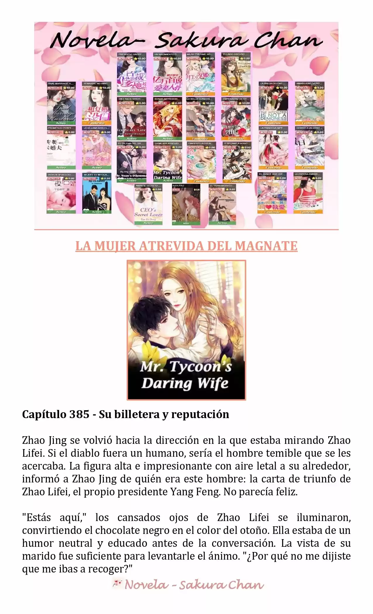La Mujer Atrevida Del Magnate (Novela) - Capítulo 385 - Página 1 - LectorTMOo