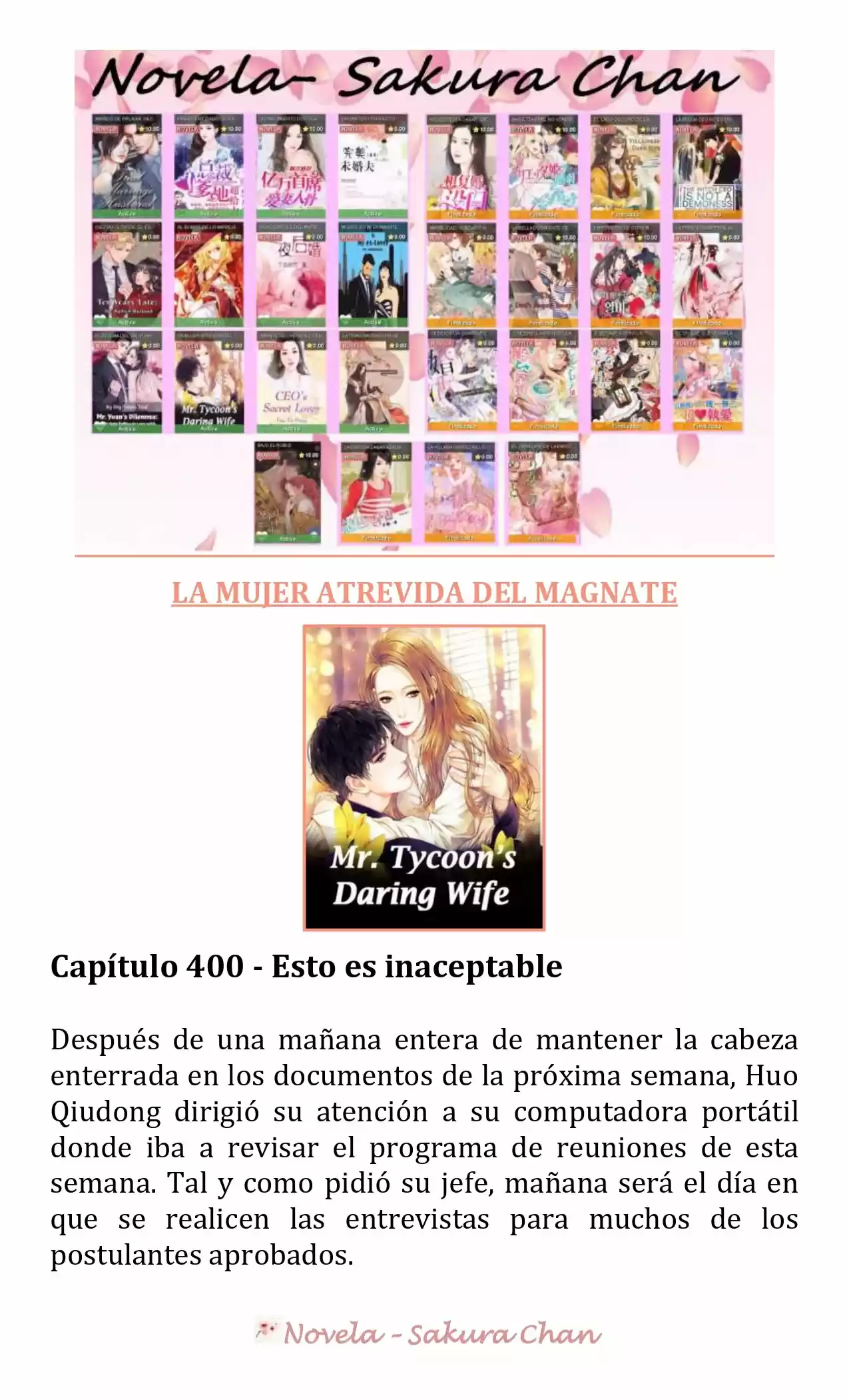 La Mujer Atrevida Del Magnate (Novela) - Capítulo 400 - Página 1 - LectorTMOo