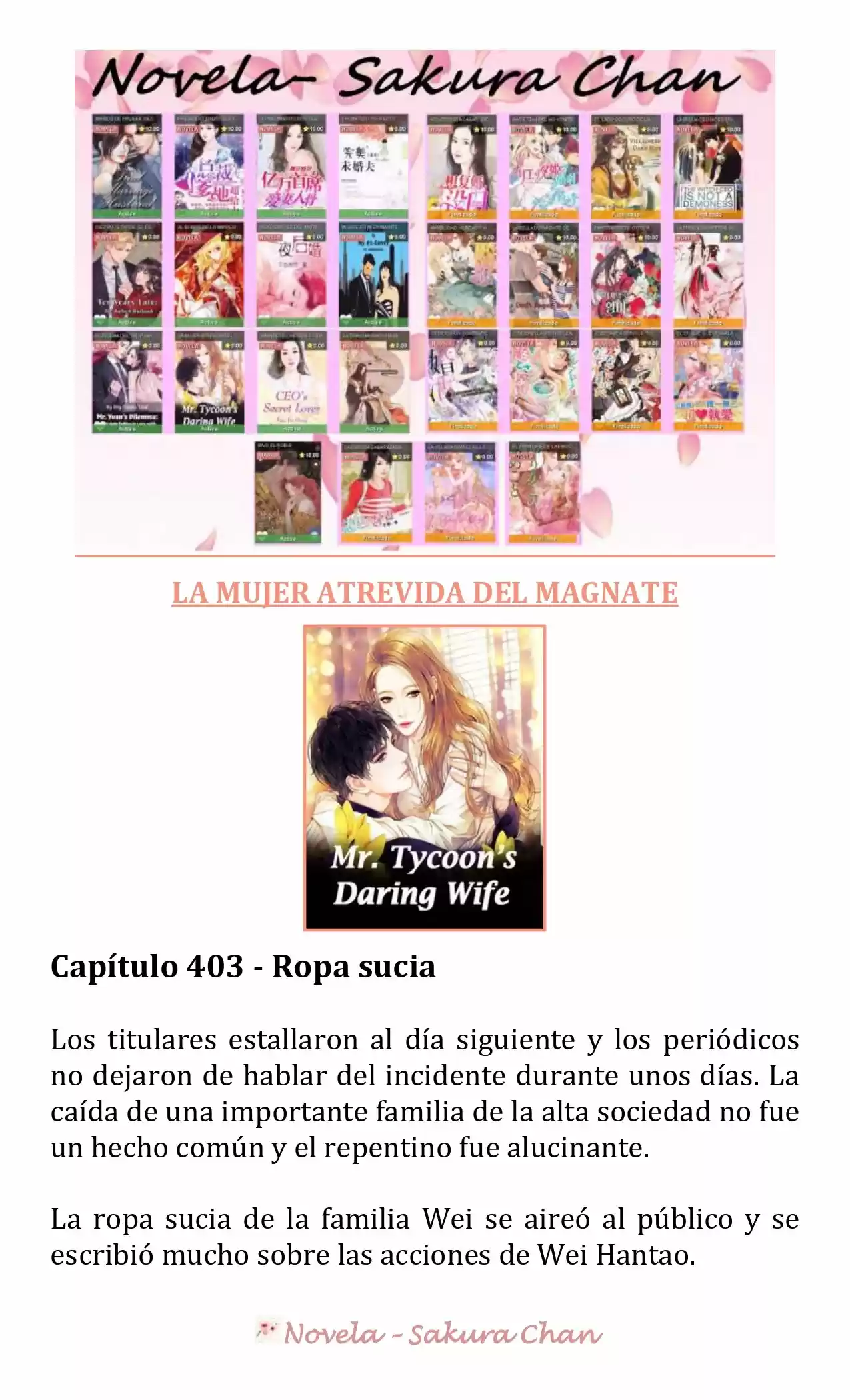 La Mujer Atrevida Del Magnate (Novela) - Capítulo 403 - Página 1 - LectorTMOo