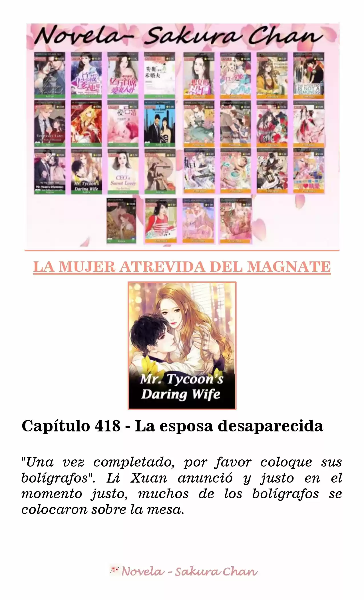 La Mujer Atrevida Del Magnate (Novela) - Capítulo 418 - Página 1 - LectorTMOo