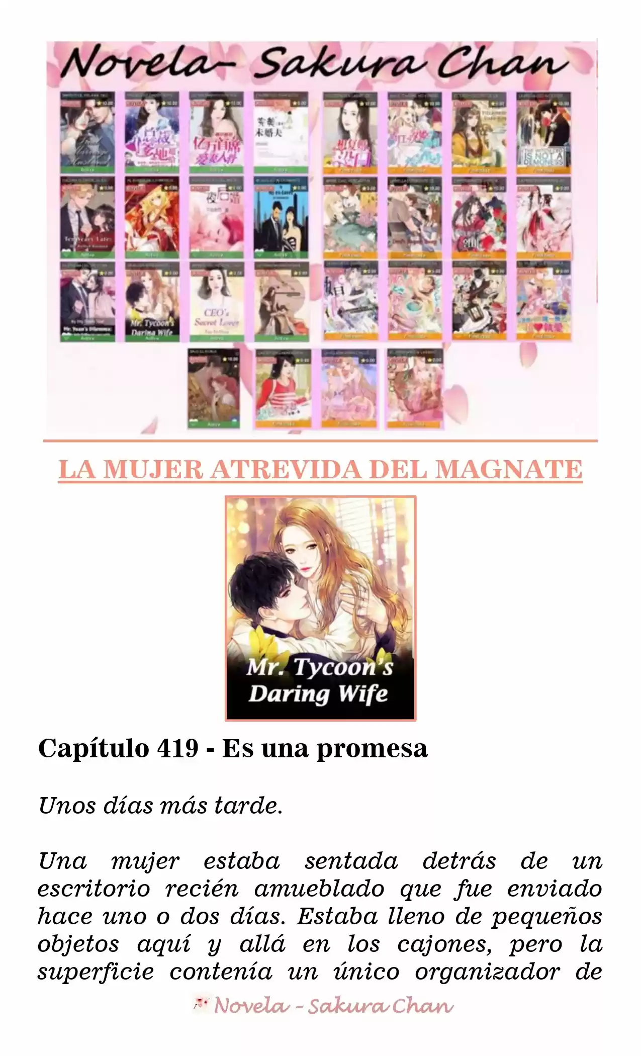 La Mujer Atrevida Del Magnate (Novela) - Capítulo 419 - Página 1 - LectorTMOo