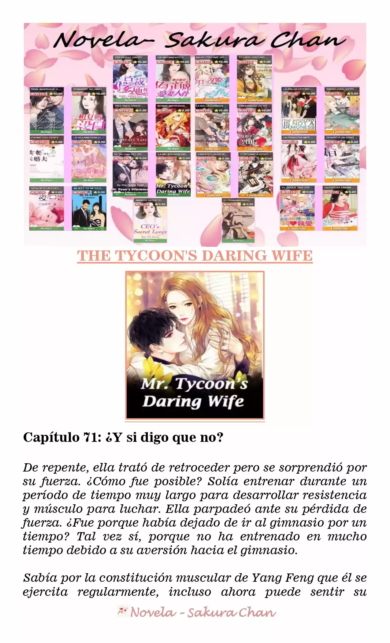 La Mujer Atrevida Del Magnate (Novela) - Capítulo 71 - Página 1 - LectorTMOo