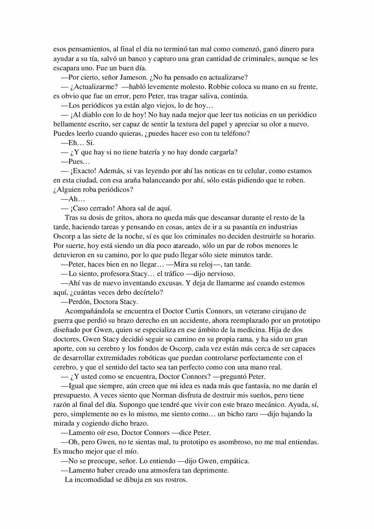 La Octava Maravilla: Spider-Man. (Novela) - Capítulo 1 - Página 7 - LectorTMOo