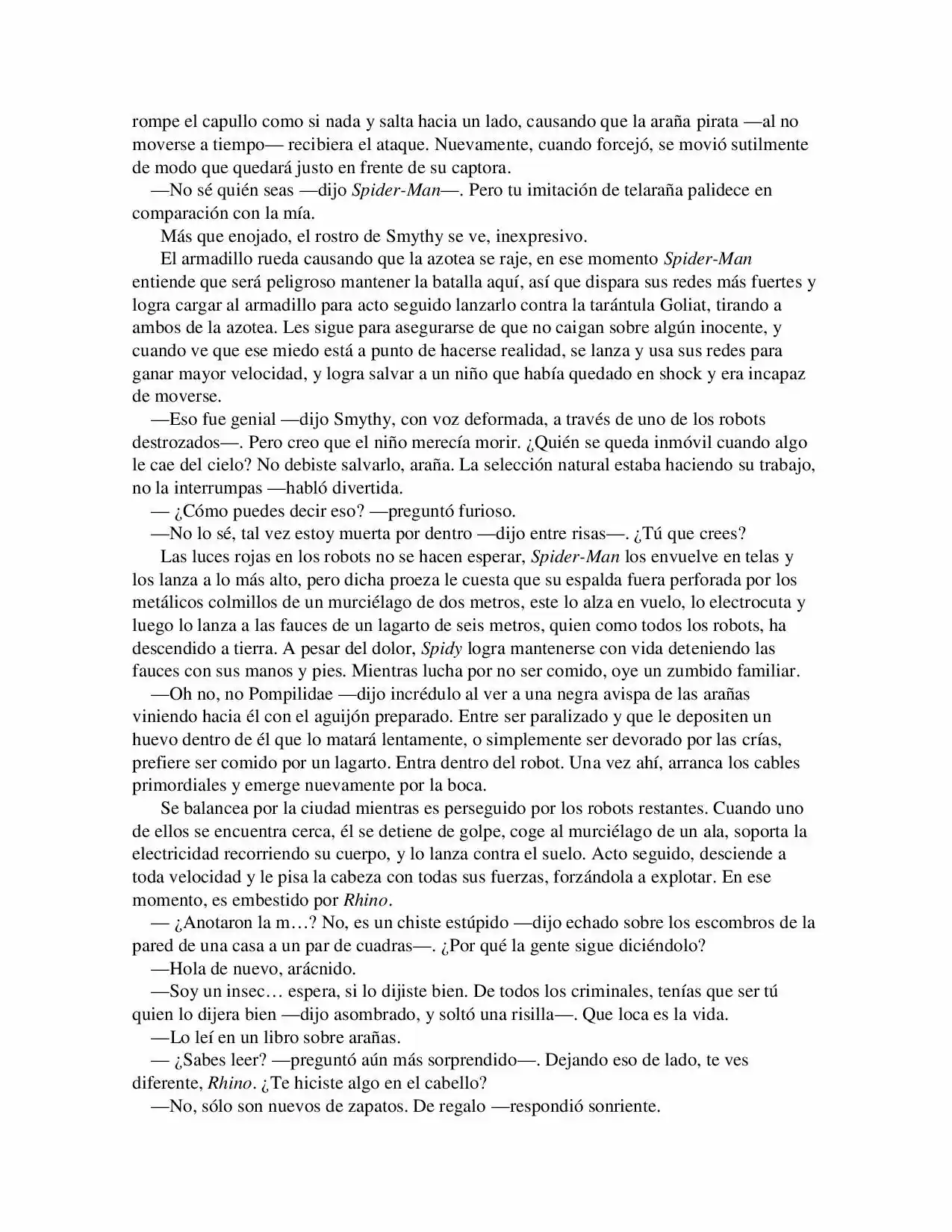 La Octava Maravilla: Spider-Man. (Novela) - Capítulo 11 - Página 5 - LectorTMOo