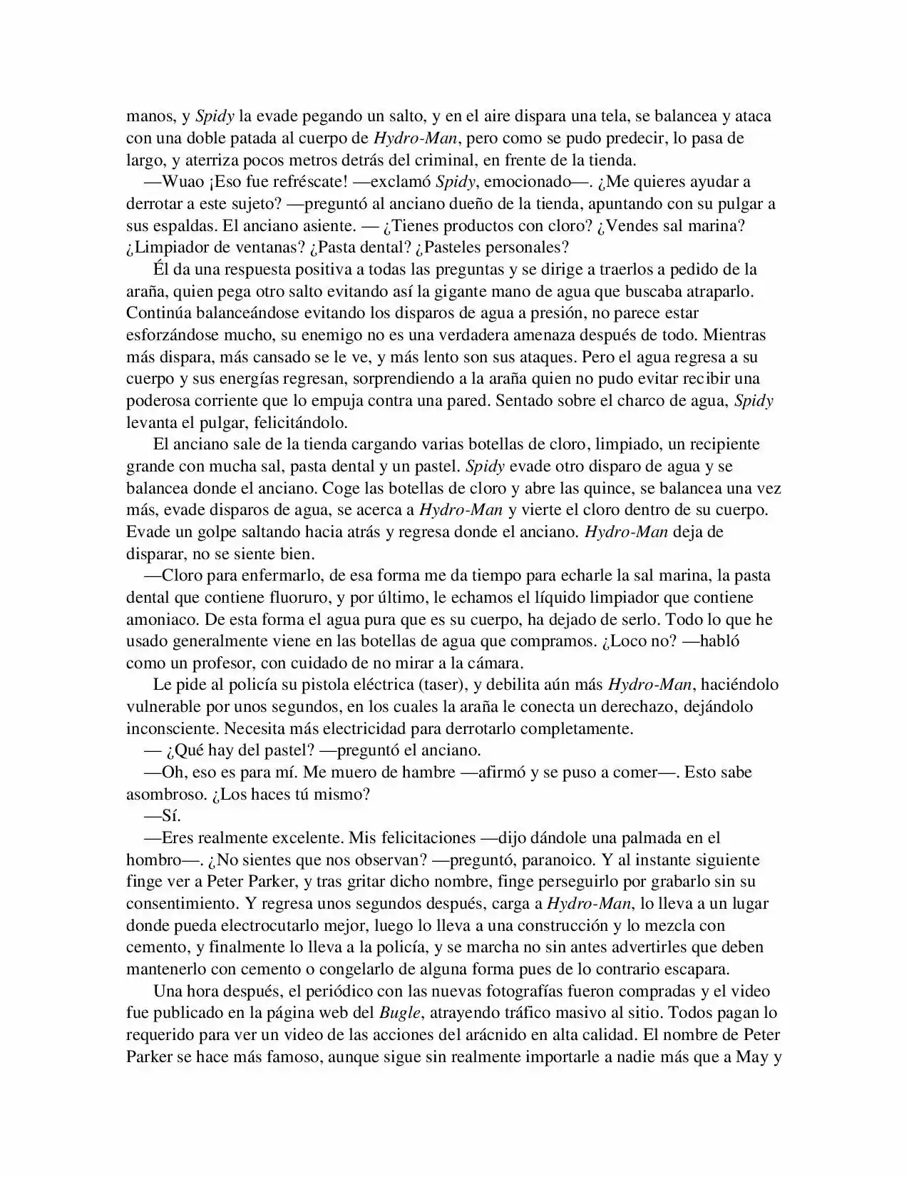 La Octava Maravilla: Spider-Man. (Novela) - Capítulo 15 - Página 2 - LectorTMOo