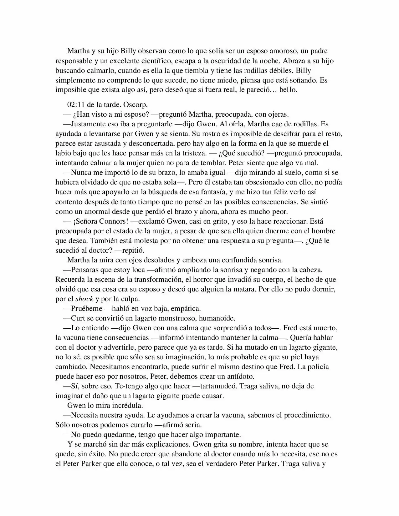 La Octava Maravilla: Spider-Man. (Novela) - Capítulo 18 - Página 5 - LectorTMOo