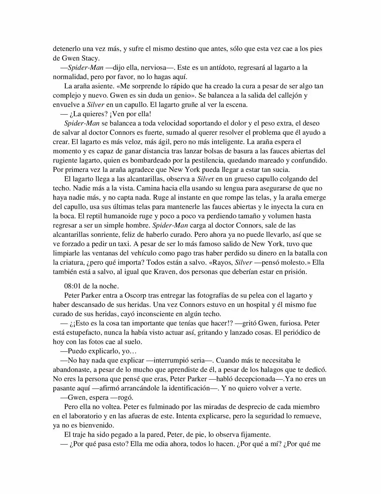 La Octava Maravilla: Spider-Man. (Novela) - Capítulo 18 - Página 8 - LectorTMOo